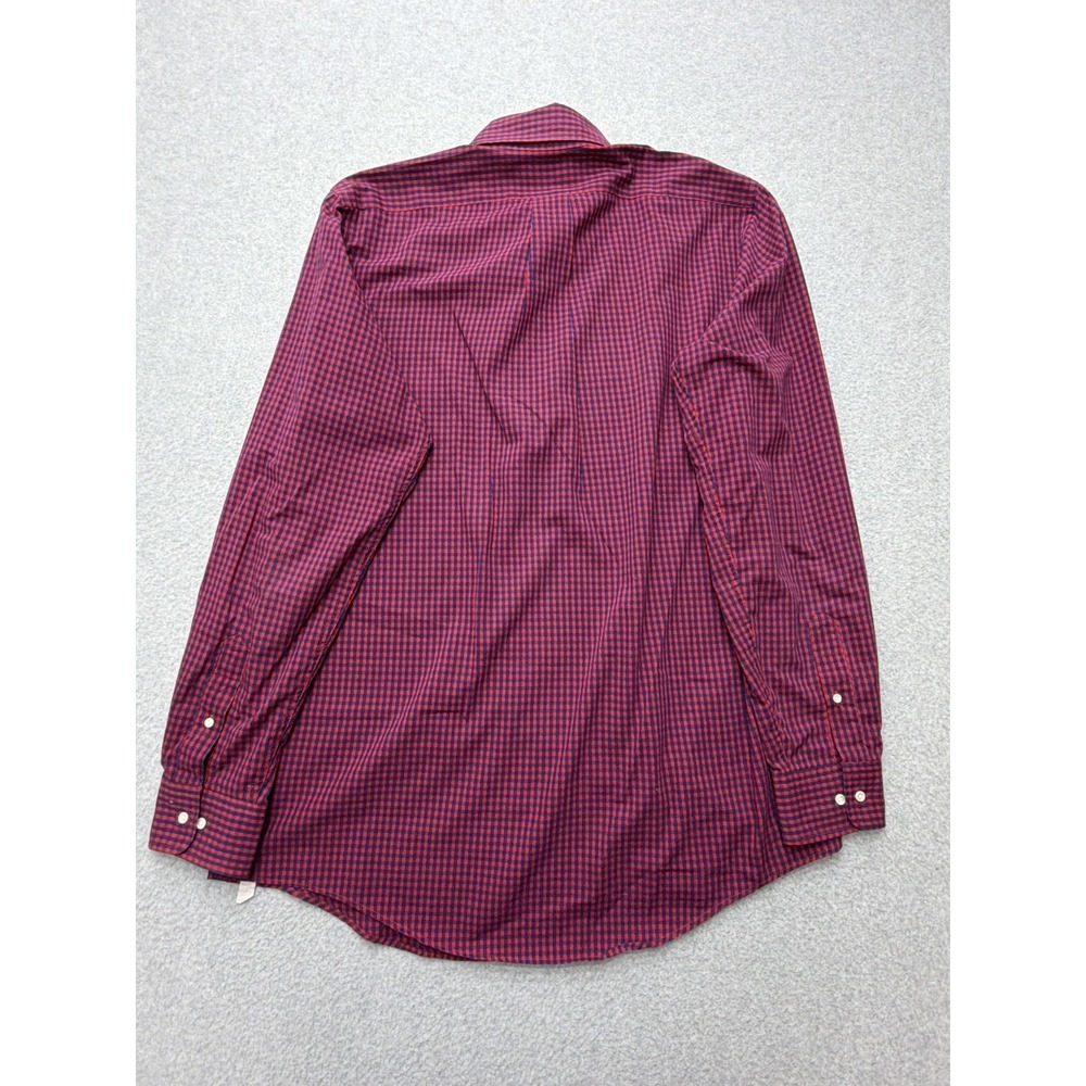 Lands' End Shirt Mens LT Red Check Long Sleeve Button Down USA Casual Big Tall - Picture 6 of 7